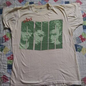 Vintage Rare 1980s A-Ha Take On Me Norwegian Synthpop XL T-shirt